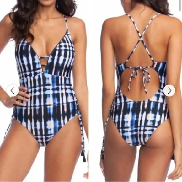 NWT Lucky Brand Solstice Canyon Strappy One-Piece Swimsuit Size Large New - Picture 1 of 9